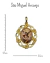 Colar Religioso Pérolas Coloridas Medalha Vintage Dourada - Bia Nunes Acessórios