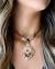 Colar fio encerado com medalha vintage religiosa e strass - comprar online