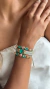 Pulseira Multicolorida com Pedra Verde - comprar online