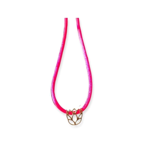 Pingente Protea Flor de Lotus/ Linha Essential/ Ouro Amarelo