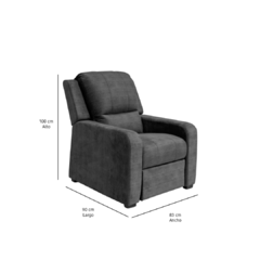 Sillón Bran Clarity charcoal reclinable - Ganza Muebles