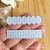 Placa Hair Clips Xadrez Azul Bebê