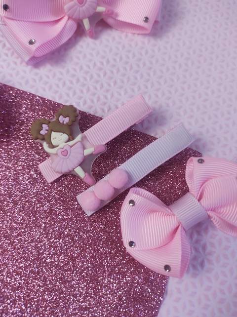 Trio de Hair Clip Bailarina