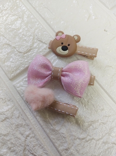 Trio de Hair Clip ursinhos dos sonhos