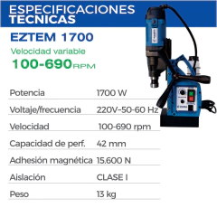TALADRO ELECTROMAGNETICO EZTEM 1700