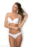 Colaless blanca de microfibra y puntilla peter pan