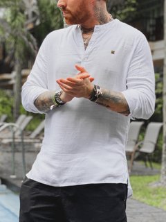 Camiseta Henley WHITE RESORT