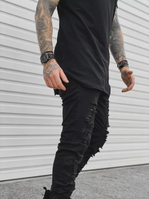 Calça Skinny BLACK DESTROYED