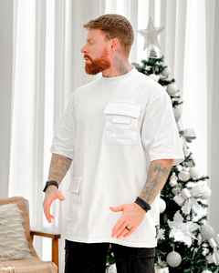 Camiseta OVERSIZED WHITE MULTIPOCKET - loja online
