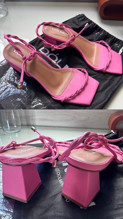 Sandalia rosa blush dolmen - comprar online