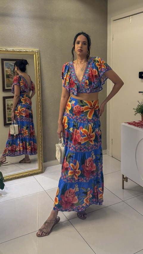 Conjunto estampa floral vidrilhos farm