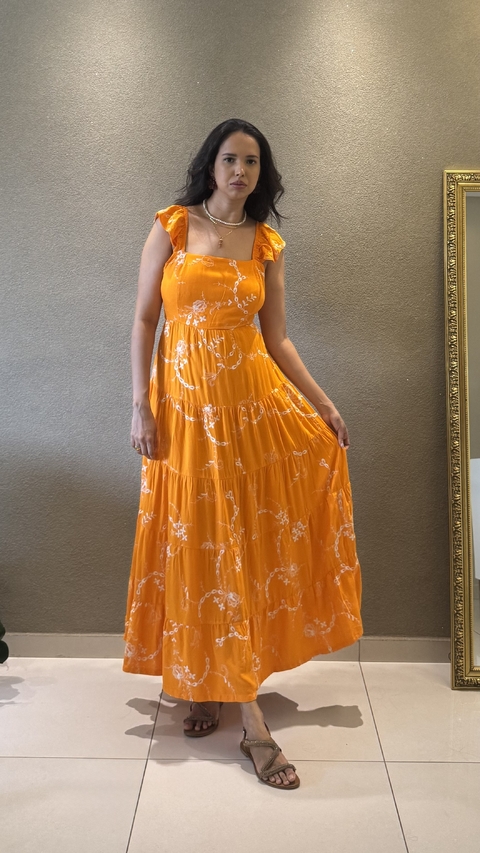 Vestido longuete bordado branco