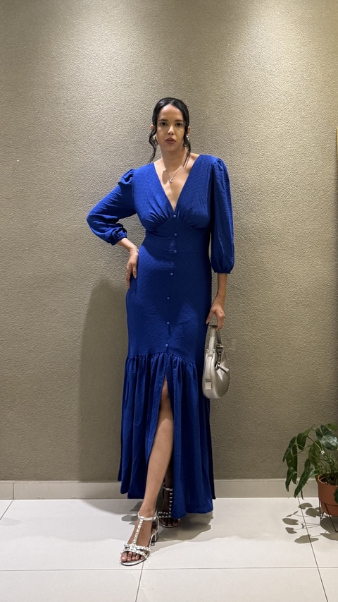 Vestido longuete texturizado