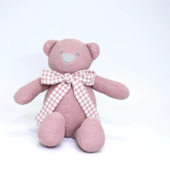 Urso Pequeno Rosê Textura Pied Poule na internet