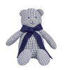 Urso Grande Xadrez Azul Marinho