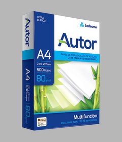 Resma A4 :: Autor :: Obra 80 grs :: - 10% DESCUENTO PAGO EN EFECTIVO-