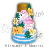Bolo - Flamingo e Abacaxi
