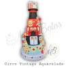 Bolo - Circo Vintage Aquarelado