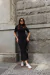 vestido midi sense preto - Havana Store