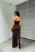 Vestido tube tomara que caia marrom na internet