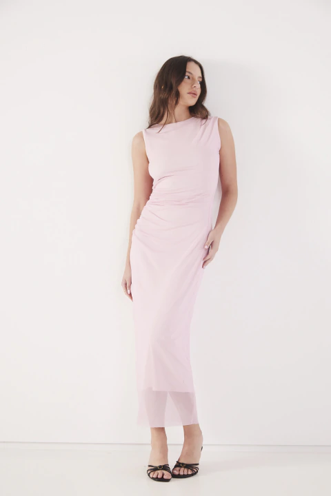 Vestido adriana rosa claro