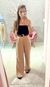calça pantalona Mari bege - For Be Store