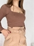 Body Gabi manga longa Marrom