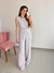 Conjunto em alfaiataria com blusa assimétrica Adriana