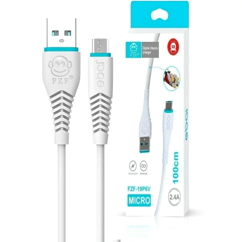 Cabo Carregador V8 Micro USB 2.4a 1 Metro