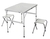 MESA DOBRAVEL ALUMINIO/MDF C/ 2 BANCOS 90X60X70CM (27306)