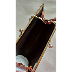 BOLSA LILÁS COM ALÇA DE CORRENTE 