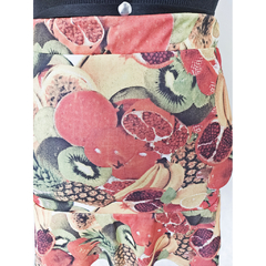 SAIA ESTAMPA FRUTAS COM BABADO
