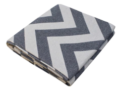 Tapete Sala Chevron 2.00x2.50 - Antiderrapante Cinza - Almofadaria & Cia