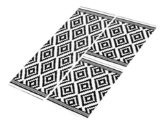 Kit Cozinha Geo preto - Passadeira 3 Peças- Antiderrapante - comprar online