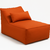 Puff Divã Espreguiçadeira 120cm - Área Externa - Laranja - comprar online