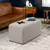 Puff Chaise Linho Cinza - 90 x 40 cm na internet