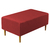 Puff Chaise 90 cm - Pé Palito - Suede Vermelho - comprar online
