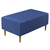 Puff Chaise 90 cm - Pé Palito - Suede Azul Marinho - comprar online