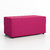 Puff Retangular 90x40 - Couro sintético - Rosa - comprar online