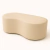 Puff Orgânico Decorativo- Couro Sintetico Bege - comprar online