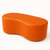 Puff Orgânico Decorativo - Couro Sintetico Laranja - comprar online