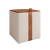 Puff Quadrado Sevila - Linho Bege - comprar online