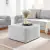 Puff Chaise 60 cm - Linho cinza - comprar online