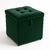 Puff Baú Quadrado Premium - Suede Verde Escuro - comprar online