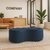 Puff Orgânico Decorativo- Couro Sintetico Azul Marinho na internet