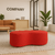 Puff Orgânico Decorativo - Couro Sintetico Vermelho na internet