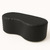 Puff Orgânico Decorativo- Couro Sintetico Preto - comprar online