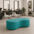 Puff Orgânico Decorativo - Couro Sintetico Azul Turquesa na internet