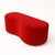 Puff Orgânico Decorativo- Suede Vermelho - comprar online