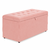 Puff Baú Retangular Premium 68 cm - Suede Rosa Bebe - comprar online